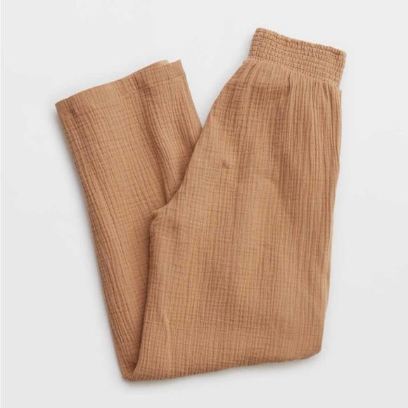 Aerie High Waisted Pool-To-Party Pant, Tan, Small - Picture 6 of 7